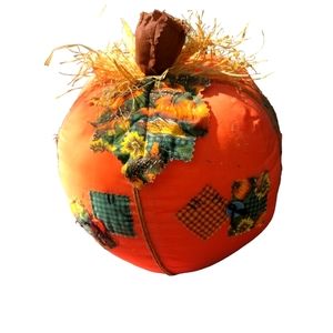 Main Joy Limited Fabric Pumpkin Halloween Fall Decor vintage Rare